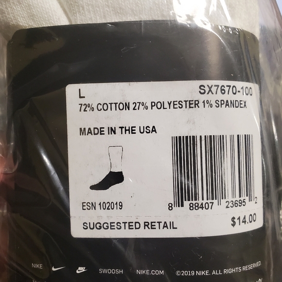 Nike Everyday Men's Cushioned Ankle Socks 3PK - Picture 5 of 5